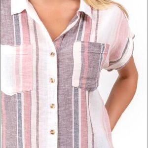 Francescas Button Up Short Sleeve Shirt